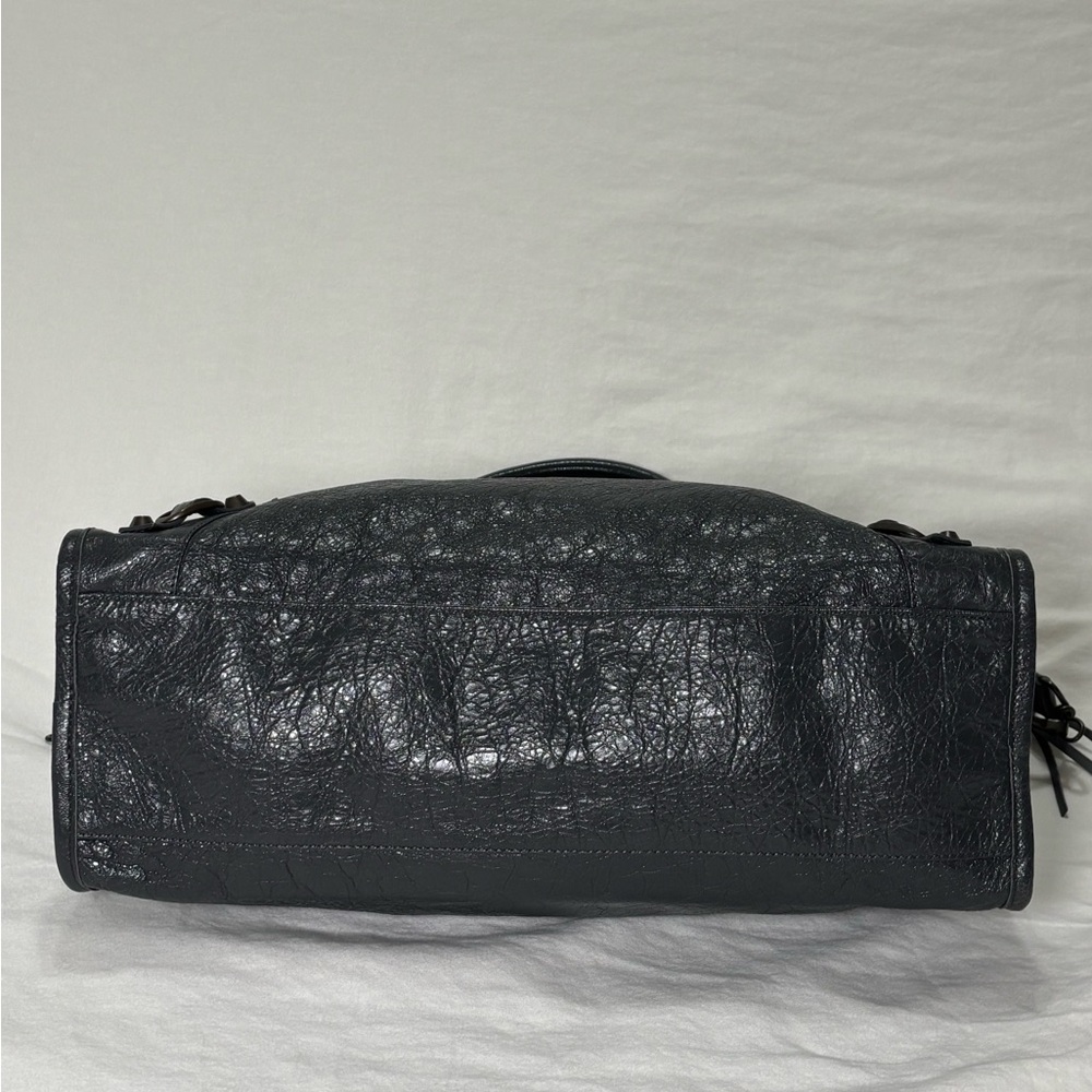 BALENCIAGA The City bag 2way Handbag Leather Gray 115748 Y2K Editors Authentic - Picture 3 of 15